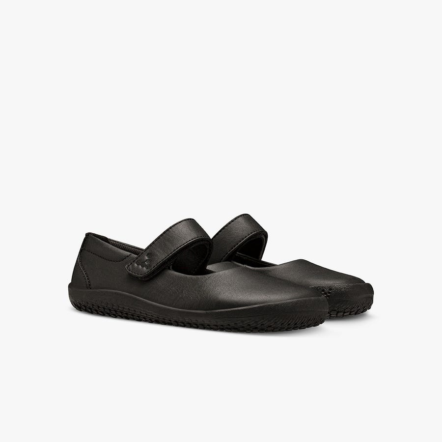 Black Vivobarefoot Wyn School II Kids' Casual Shoes | America 0233NWYB